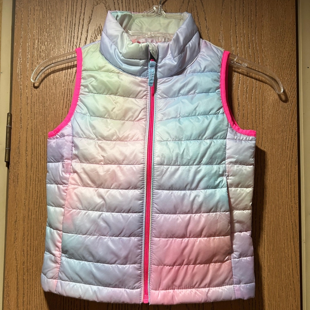Amazon Essentials Pink and White Quilted Vest